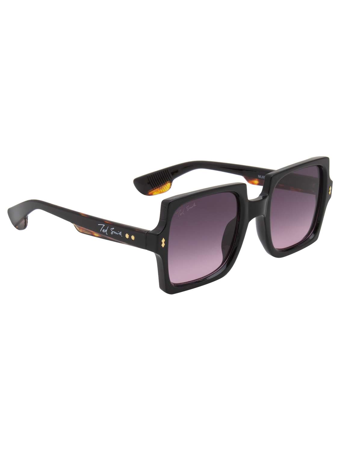 ted smith unisex square sunglasses i 100% uv protection  i  purple graded colour lens - 22217903 -  Standard Image - 3