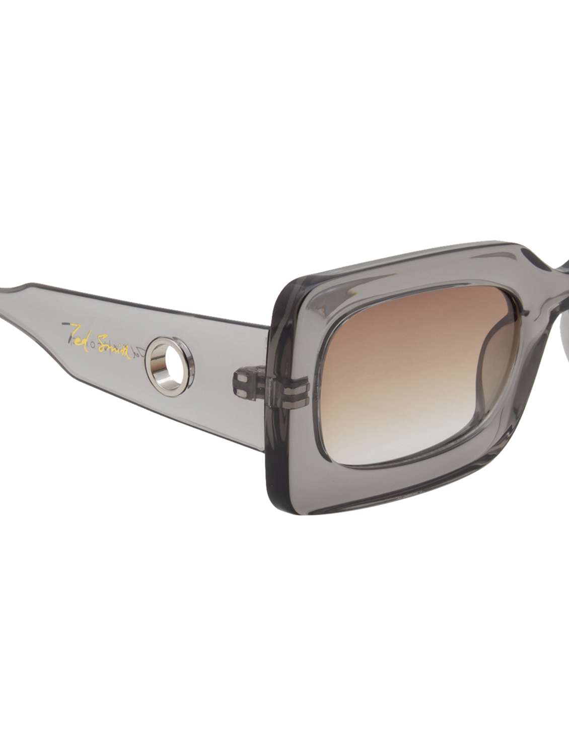 ted smith unisex rectangle sunglasses polarized  i  brown graded colour lens - 22217904 -  Standard Image - 5