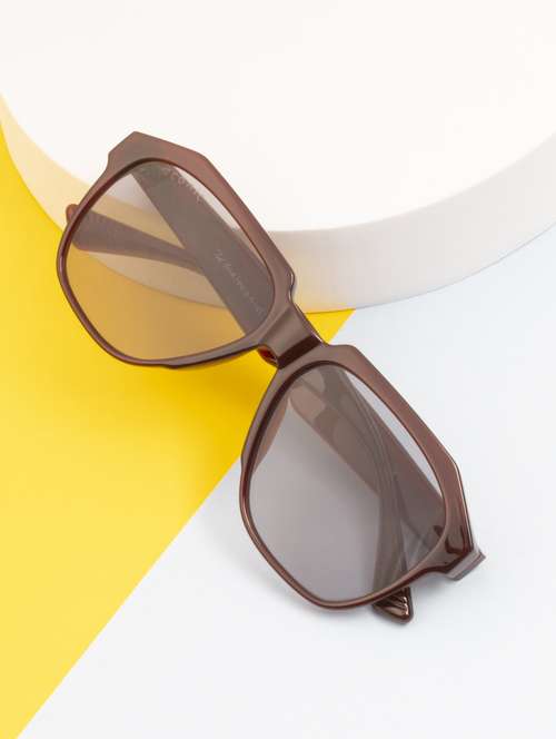 ted smith unisex aviator sunglasses i 100% uv protection  i  grey colour lens - 22217905 -  Standard Image - 0