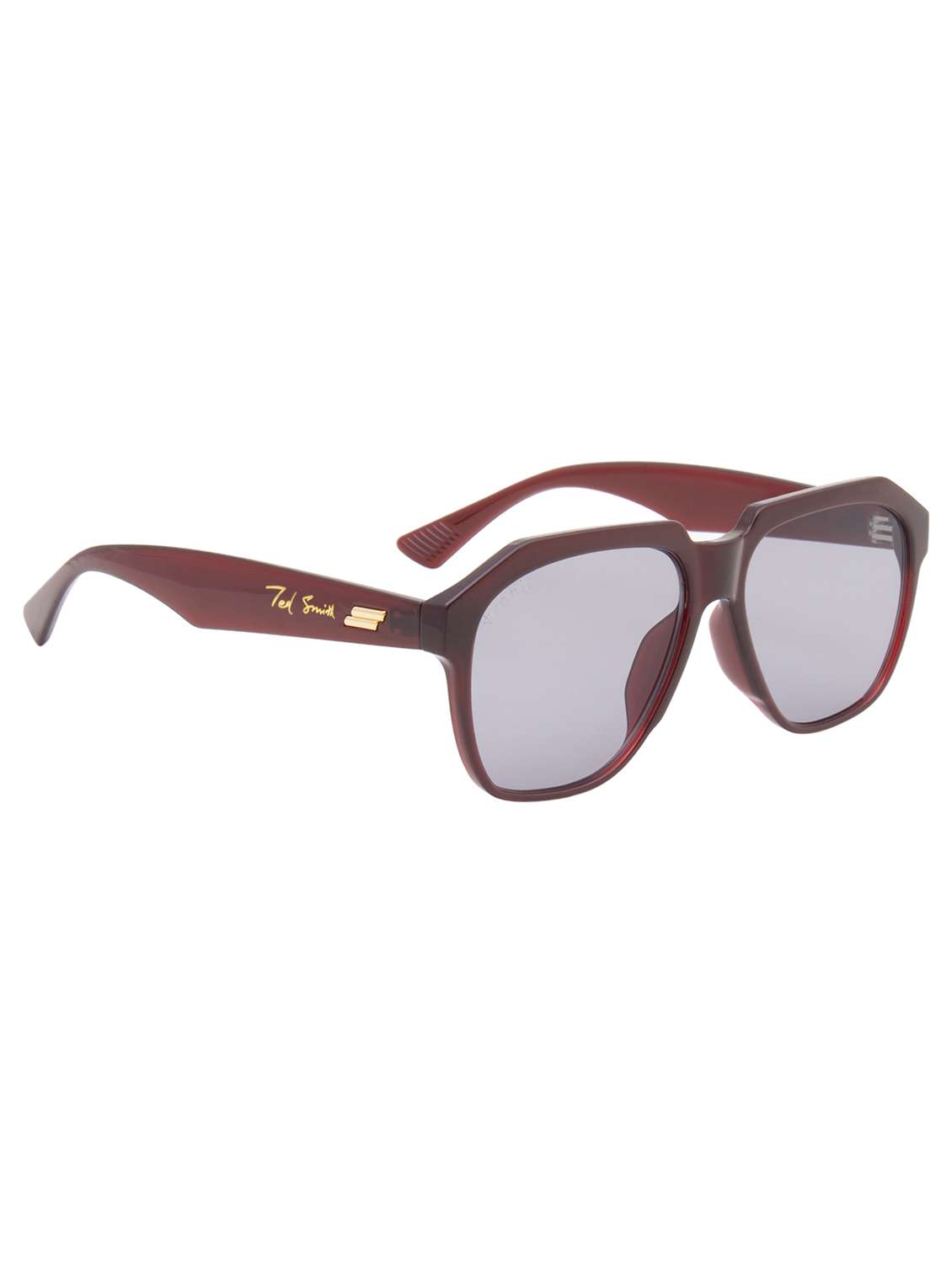 ted smith unisex aviator sunglasses i 100% uv protection  i  grey colour lens - 22217905 -  Standard Image - 3