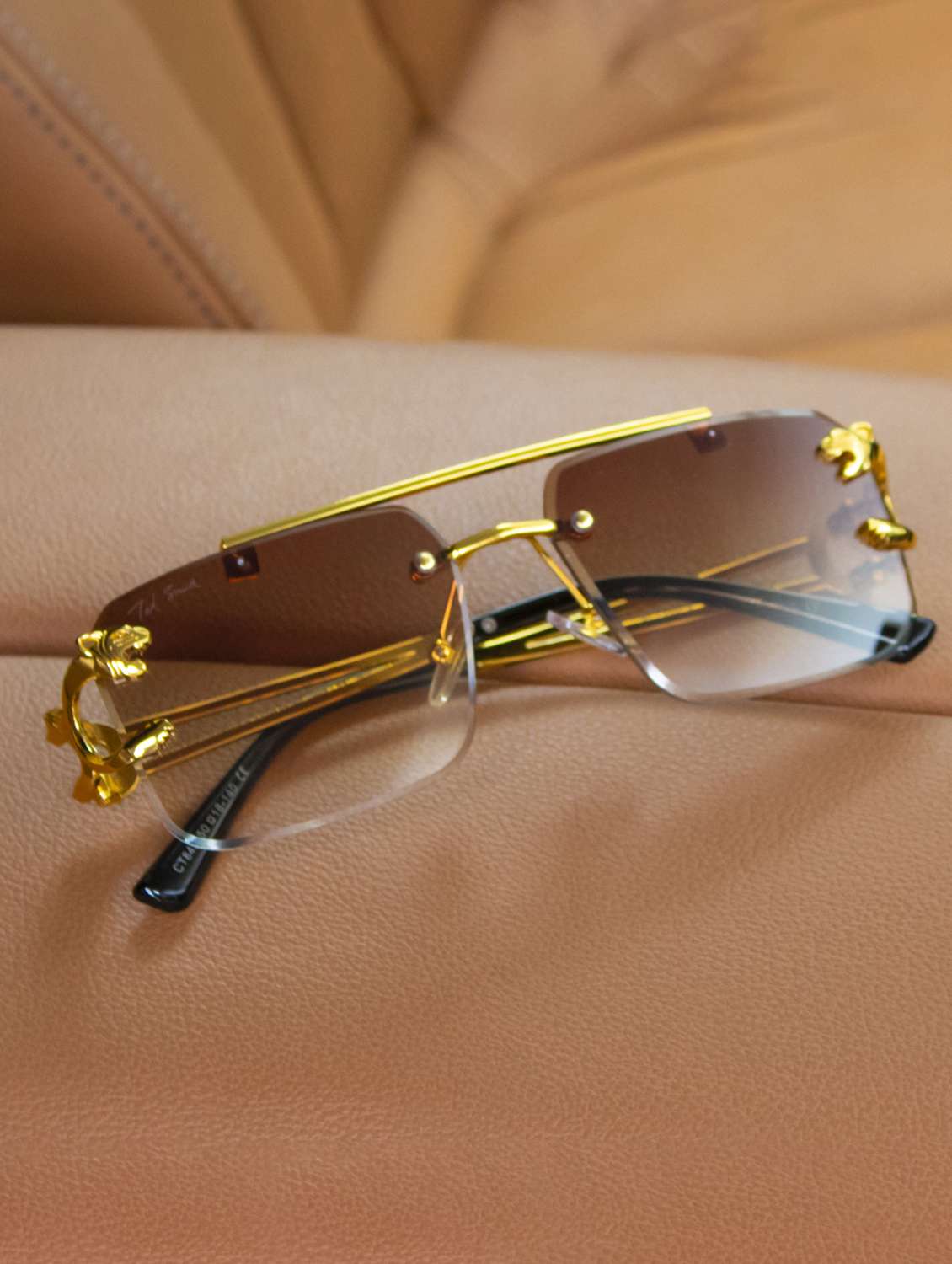 ted smith unisex aviator sunglasses i 100% uv protection  i  brown graded colour lens