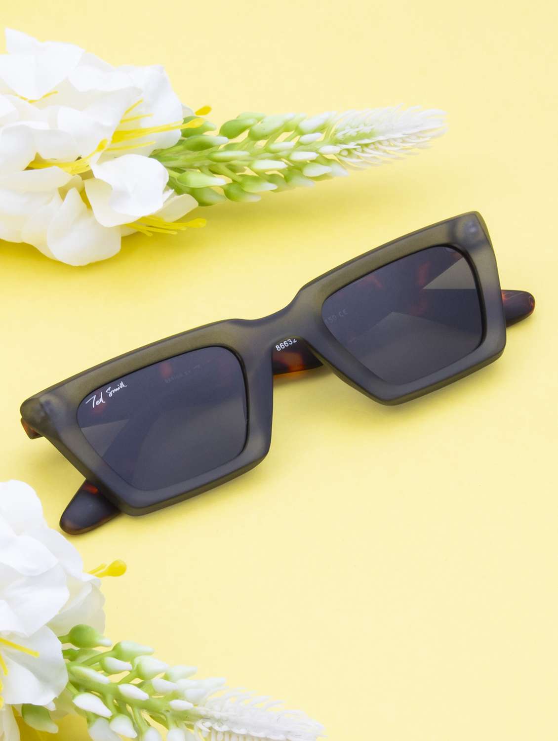 ted smith unisex cat-eye sunglasses i 100% uv protection  i  grey colour lens