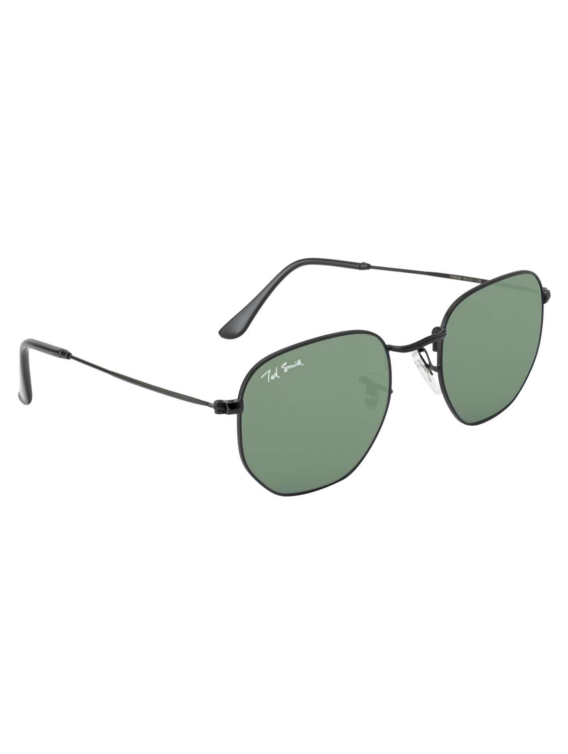ted smith unisex hexagon sunglasses green colour lens - 22217936 -  Standard Image - 3