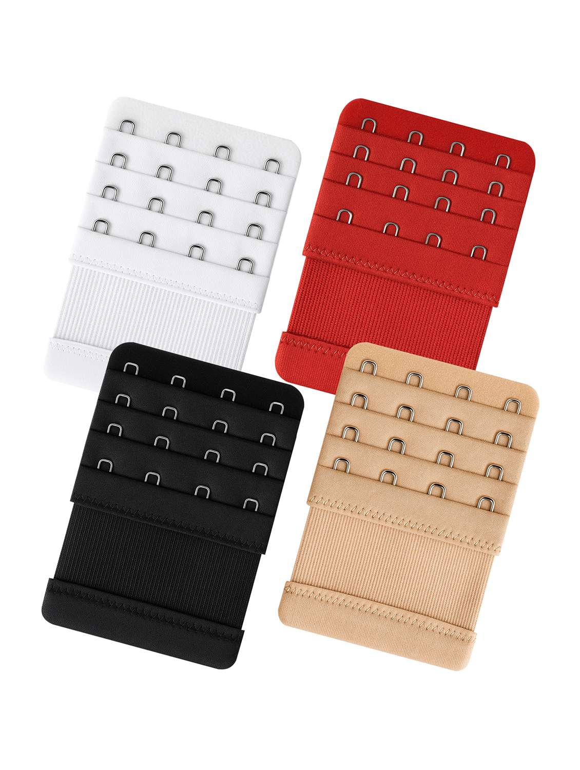 women pack of 4 streachable bra extension strap 