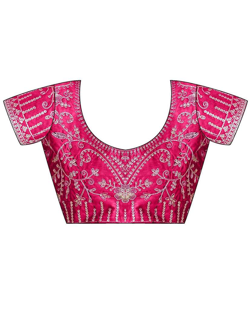 women bandhani printed saree with blouse - 22217983 -  Standard Image - 5