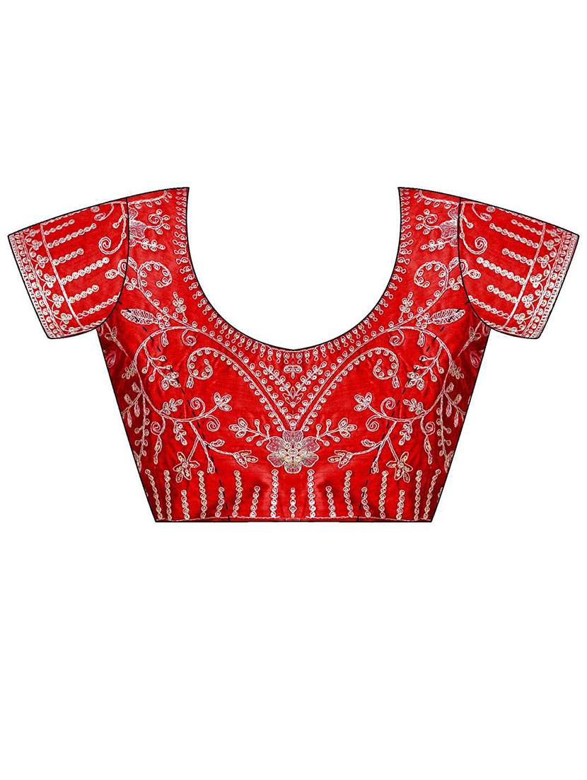 women bandhani printed saree with blouse - 22217984 -  Standard Image - 5