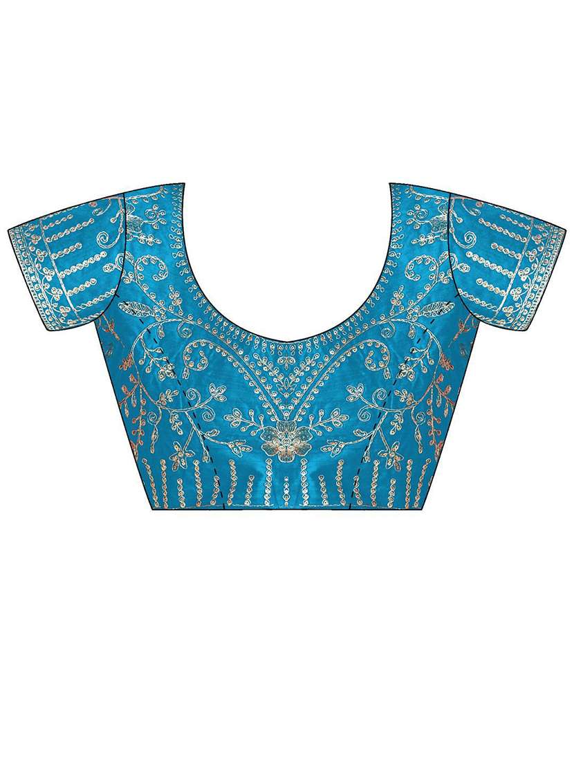 women bandhani printed saree with blouse - 22217985 -  Standard Image - 5