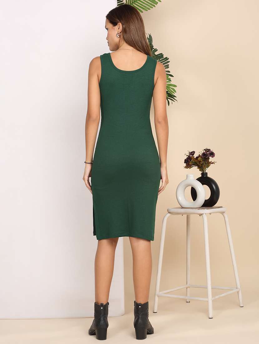 women solid sleeveless bodycon dress - 22217991 -  Standard Image - 3