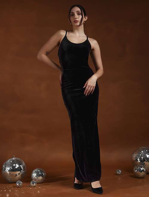 black velvet sheath dress - 22218020 -  Standard Image - 0