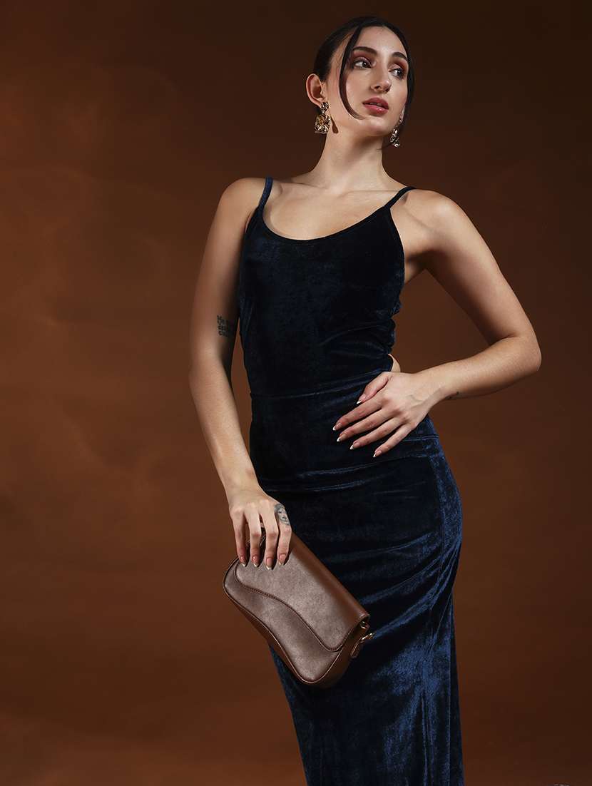 blue velvet sheath dress - 22218027 -  Standard Image - 5