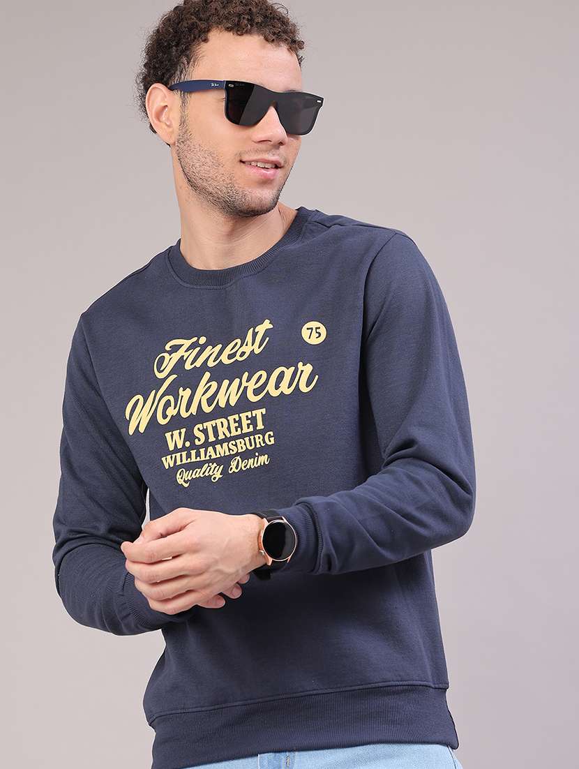 men printed long sleeve sweatshirt