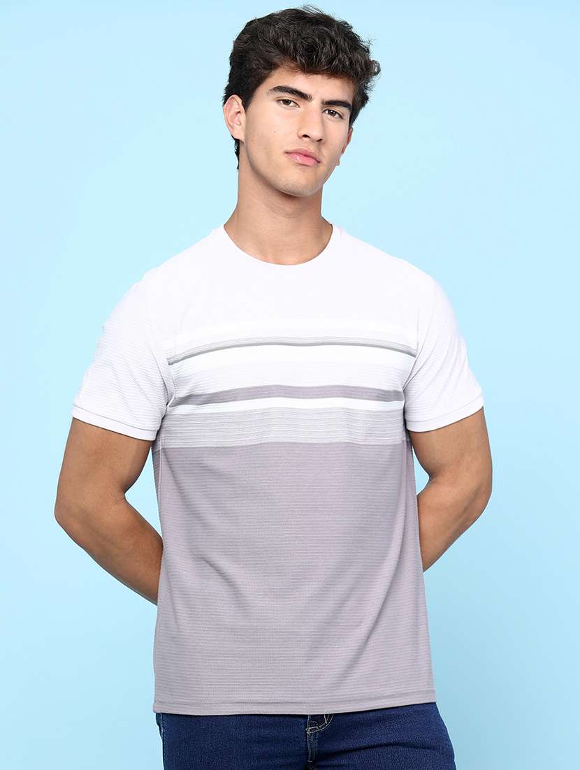 men striped short sleeve regular fit t-shirt - 22218108 -  Standard Image - 3