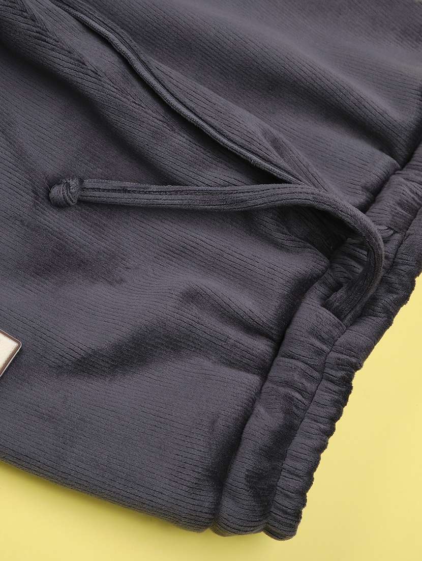 girls solid mid rise winterwear cargo - 22218119 -  Standard Image - 3