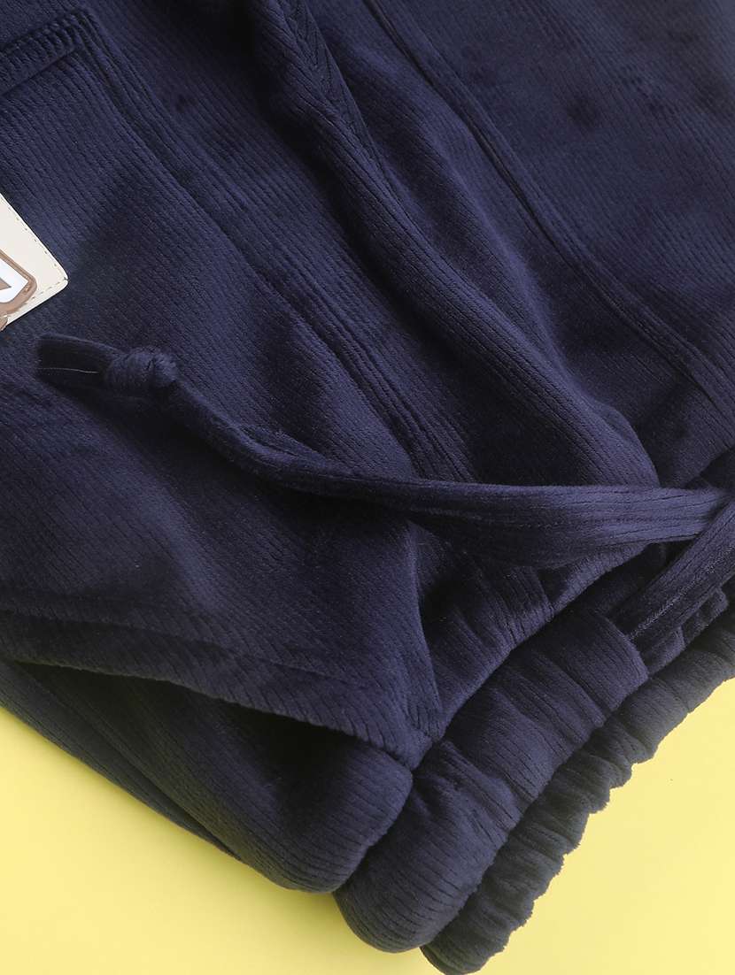 girls solid mid rise winterwear cargo - 22218159 -  Standard Image - 3