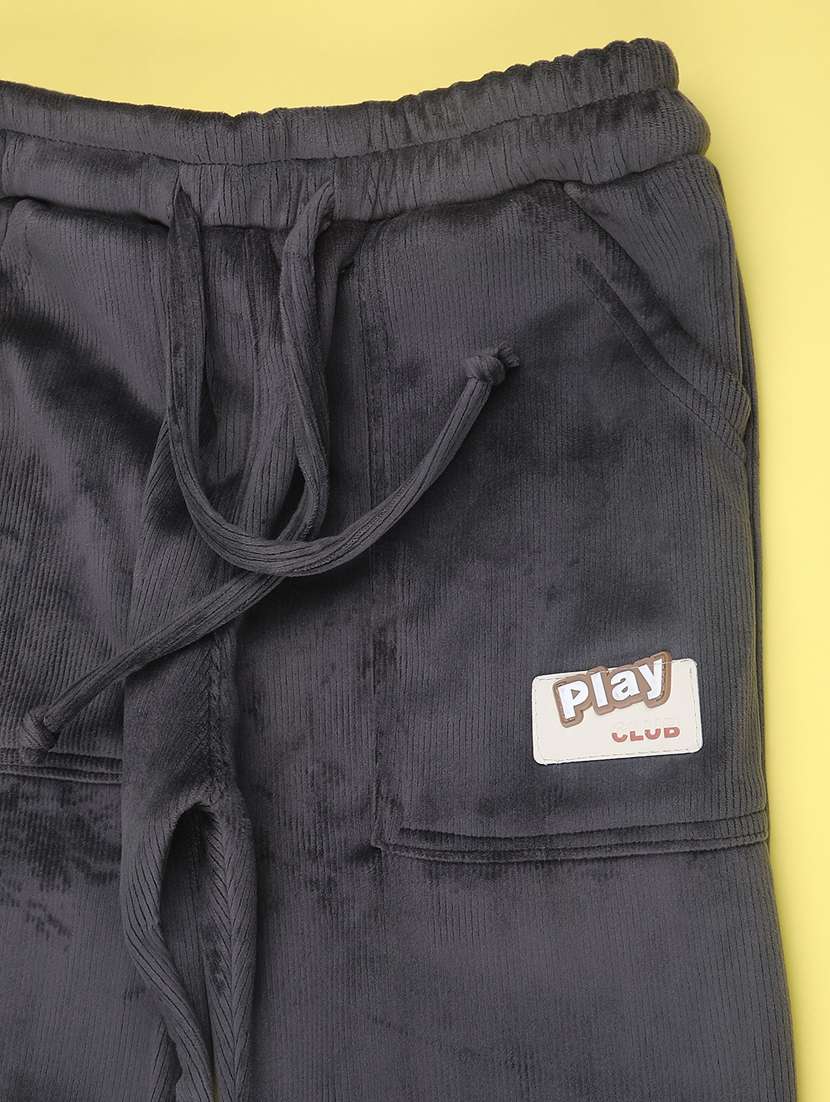 girls solid mid rise winterwear cargo - 22218160 -  Standard Image - 3