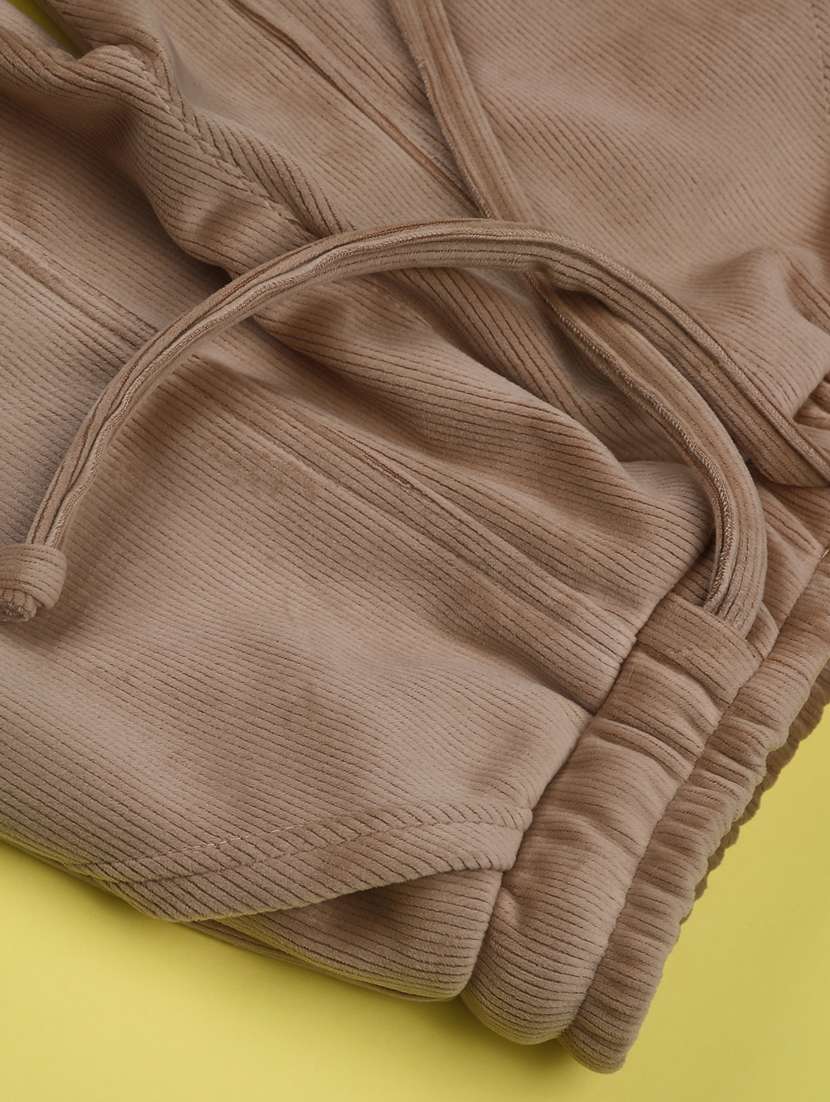 girls solid mid rise winterwear cargo - 22218162 -  Standard Image - 3