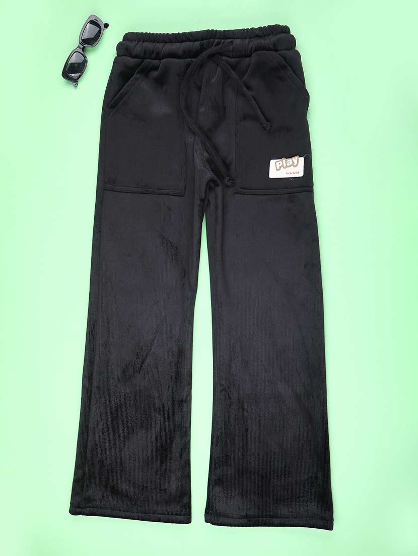 girls solid mid rise winterwear cargo