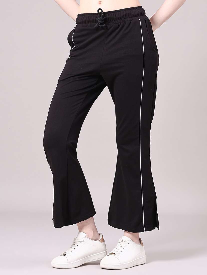 women solid mid rise track pants  - 22218175 -  Standard Image - 3