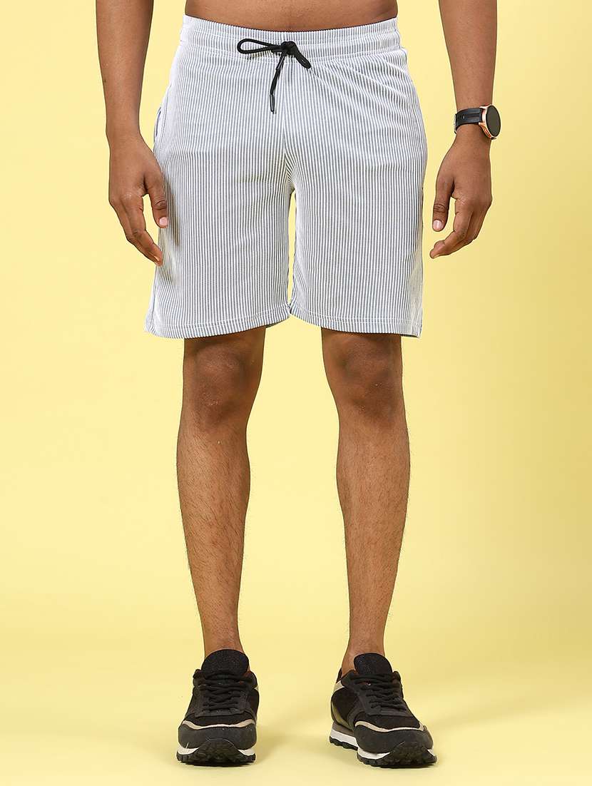 men blue cotton short