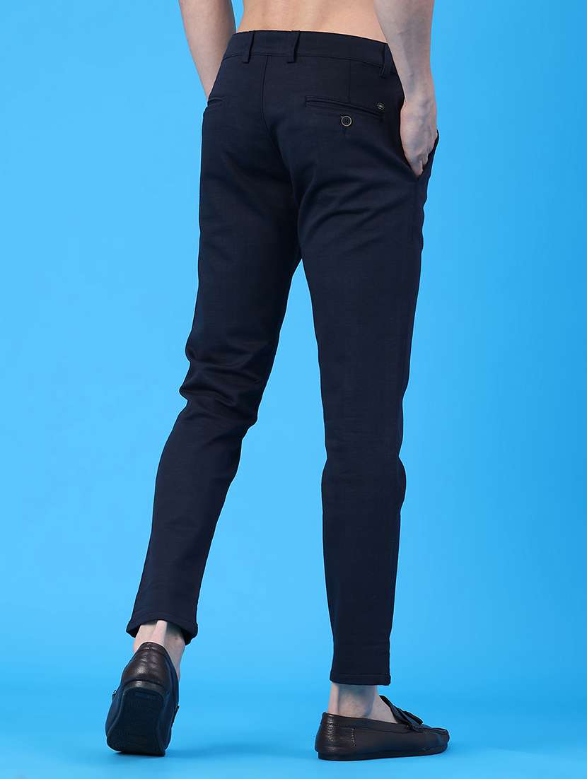 men solid mid rise chinos casual trouser - 22218225 -  Standard Image - 3