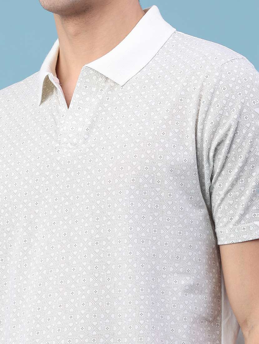 men printed short sleeve regular fit polo t-shirt - 22218253 -  Standard Image - 3