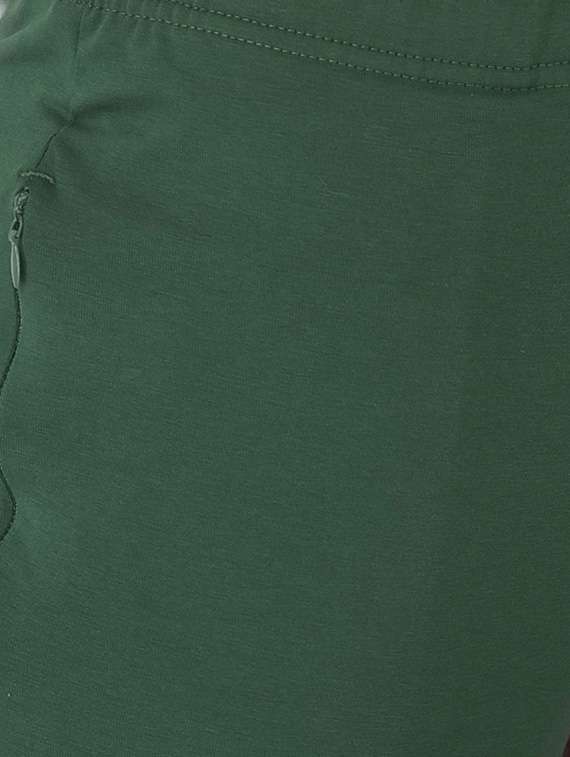 green cotton blend trousers - 22218390 -  Standard Image - 5