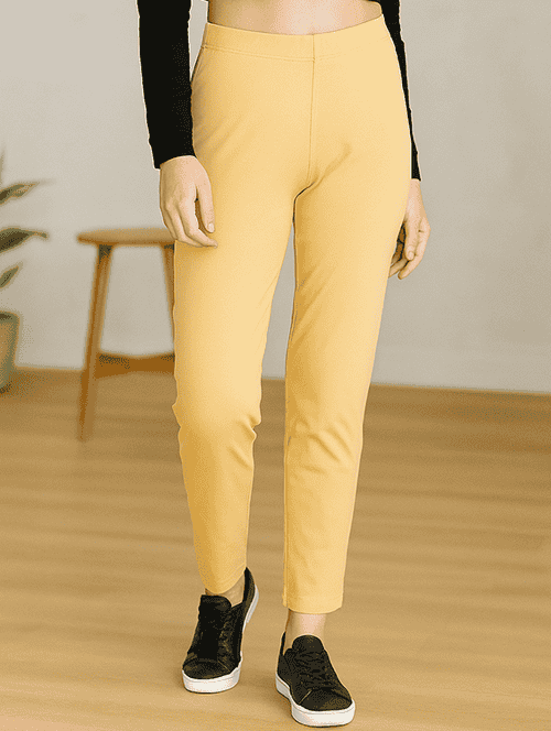 women solid mid rise anke length legging - 22218406 -  Standard Image - 0