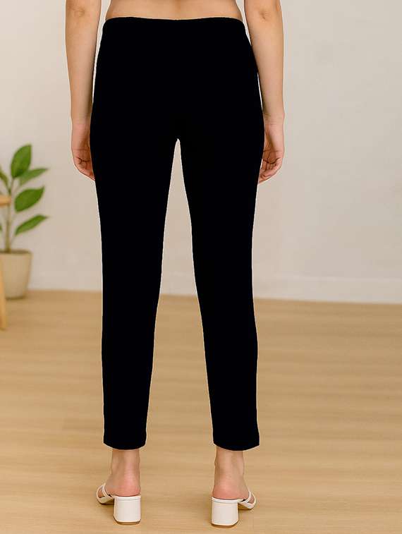 women solid mid rise anke length legging - 22218407 -  Standard Image - 3