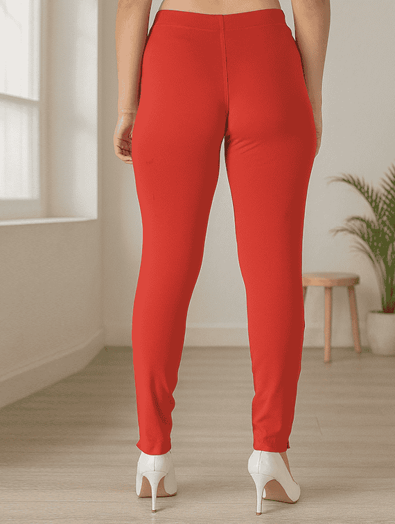 women solid mid rise anke length legging - 22218408 -  Standard Image - 3