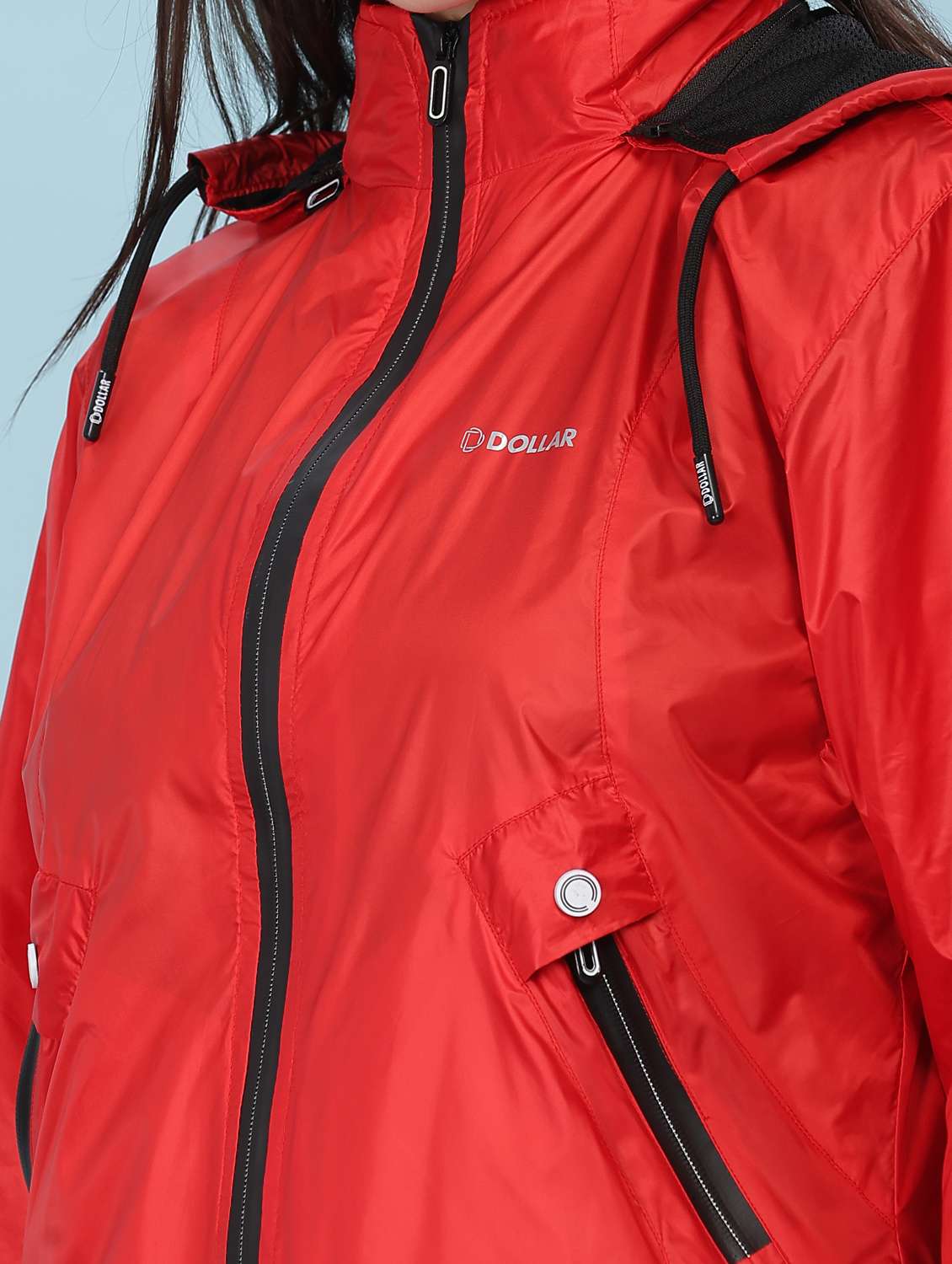 women solid long sleeve hooded windcheater jacket - 22218414 -  Standard Image - 5