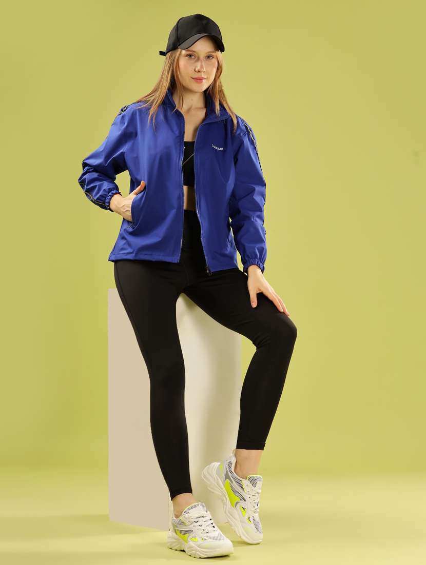 women solid long sleeve windcheater jacket - 22218418 -  Standard Image - 3