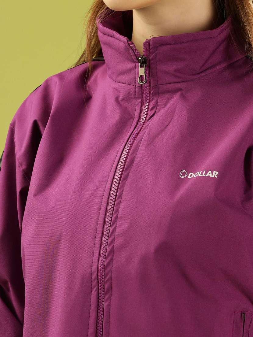 women solid long sleeve windcheater jacket - 22218421 -  Standard Image - 5