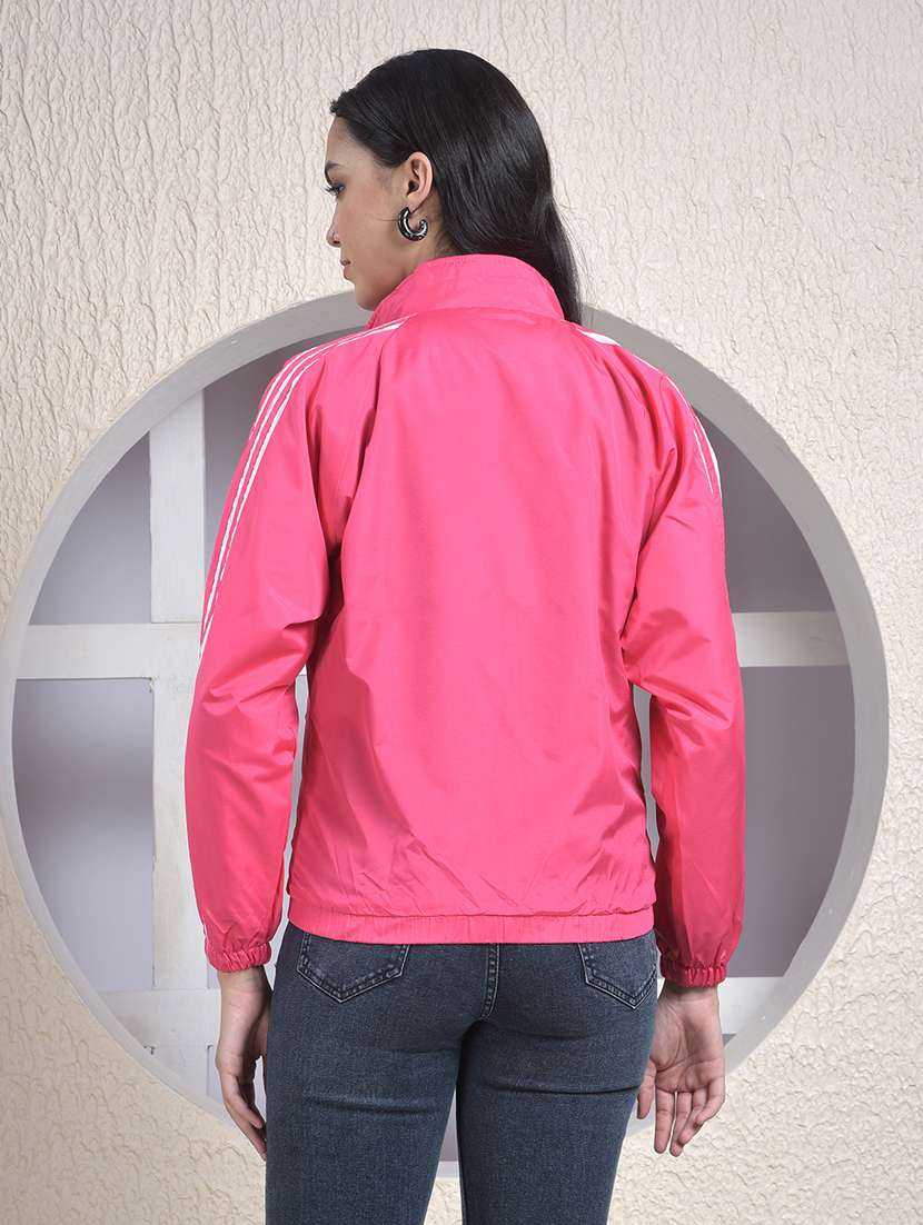 women solid long sleeve windcheater jacket - 22218424 -  Standard Image - 3