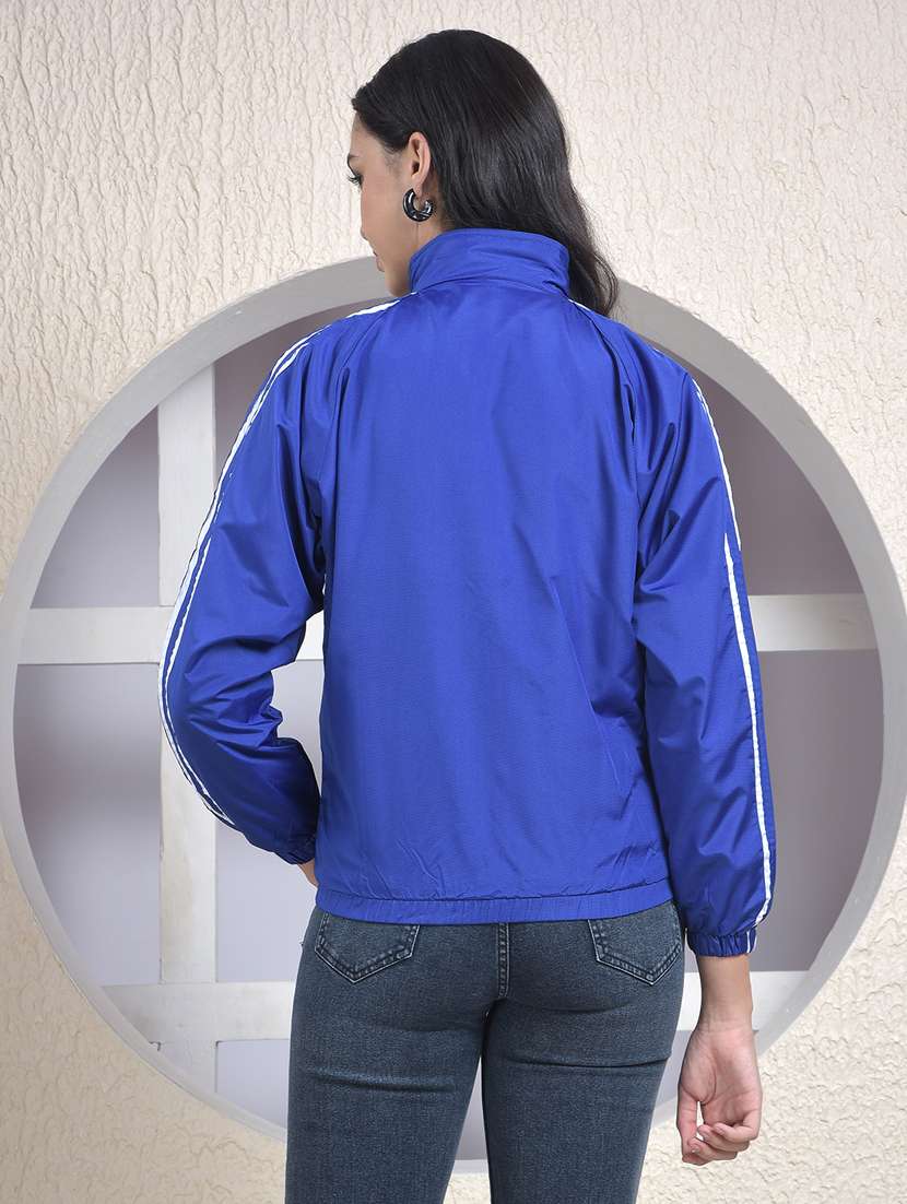 women solid long sleeve windcheater jacket - 22218426 -  Standard Image - 3