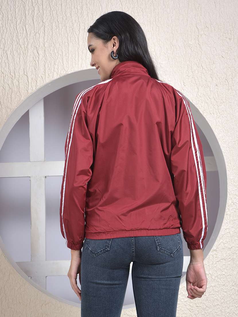 women solid long sleeve windcheater jacket - 22218427 -  Standard Image - 3