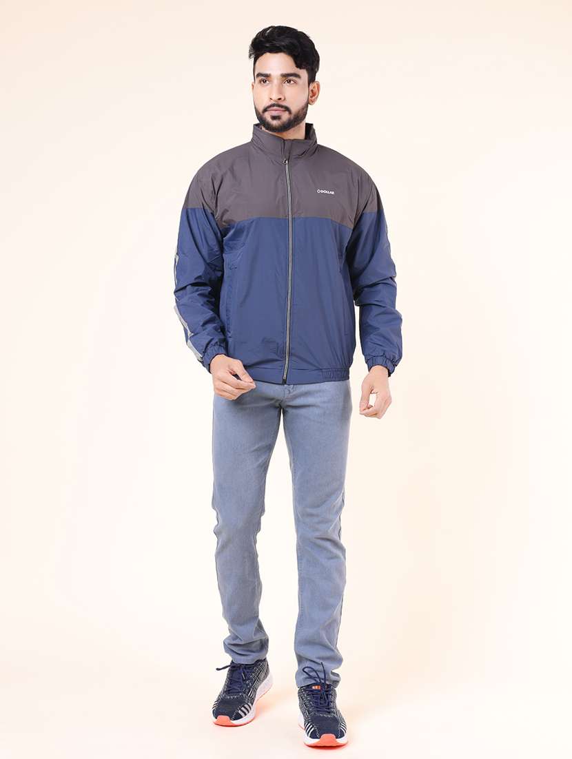 men color block long sleeve windcheater jacket - 22218428 -  Standard Image - 3