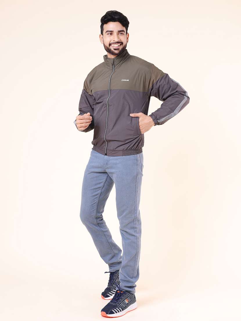 men color block long sleeve windcheater jacket - 22218429 -  Standard Image - 3