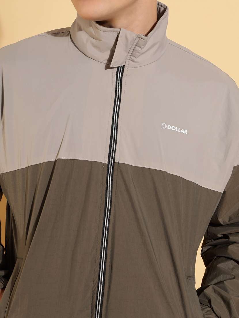 men color block long sleeve windcheater jacket - 22218432 -  Standard Image - 5