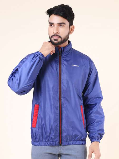 men solid long sleeve windcheater bomber jacket - 22218440 -  Standard Image - 0