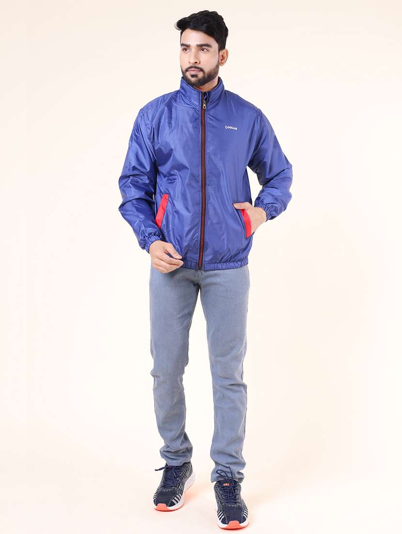 men solid long sleeve windcheater bomber jacket - 22218440 -  Standard Image - 3