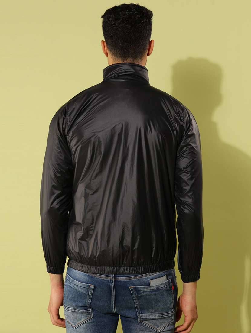 men solid long sleeve windheater bomber jacket - 22218446 -  Standard Image - 3