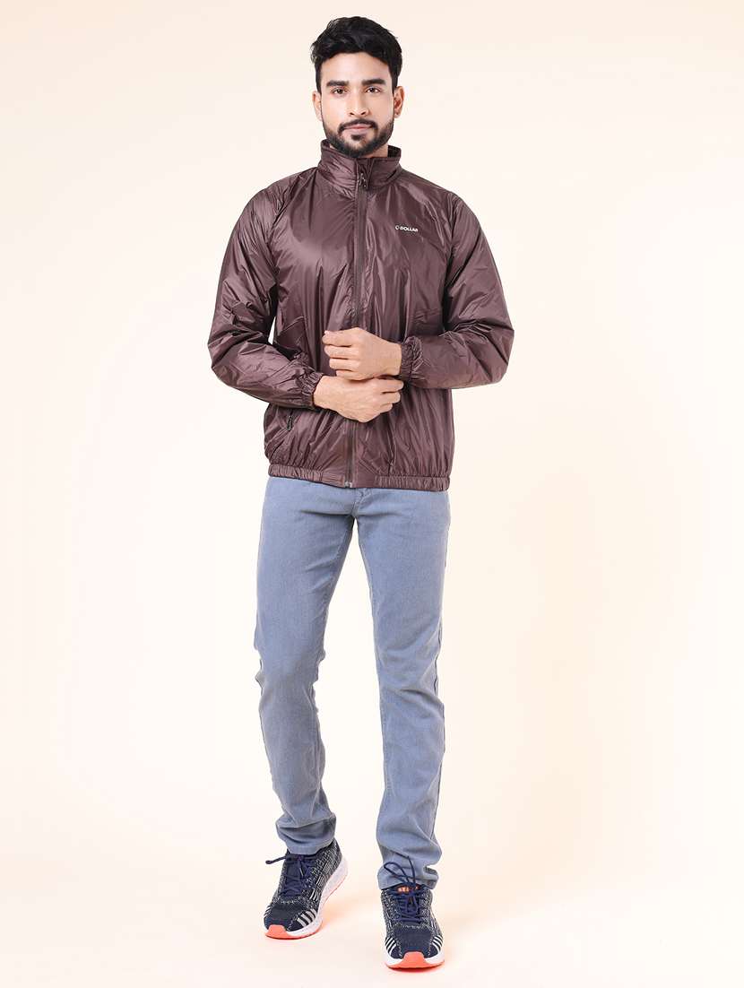men solid long sleeve windheater bomber jacket - 22218448 -  Standard Image - 3
