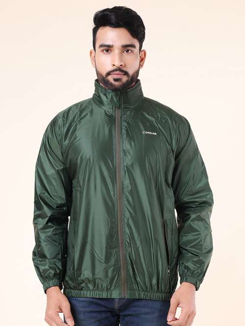 men solid long sleeve windheater bomber jacket - 22218449 -  Standard Image - 0