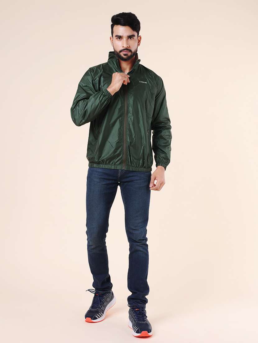 men solid long sleeve windheater bomber jacket - 22218449 -  Standard Image - 3