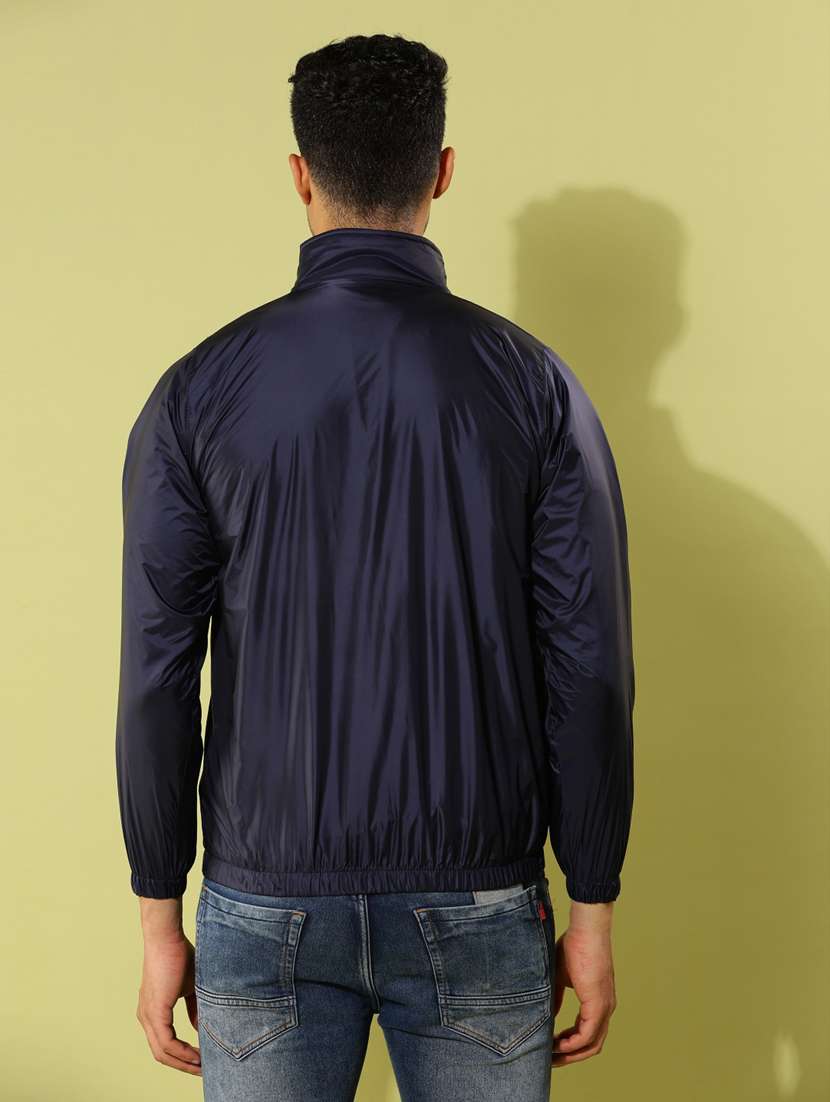 men solid long sleeve windheater bomber jacket - 22218451 -  Standard Image - 3