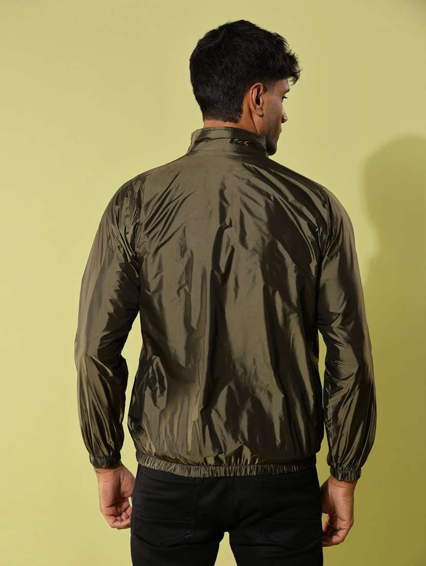 men solid long sleeve windheater bomber jacket - 22218452 -  Standard Image - 3