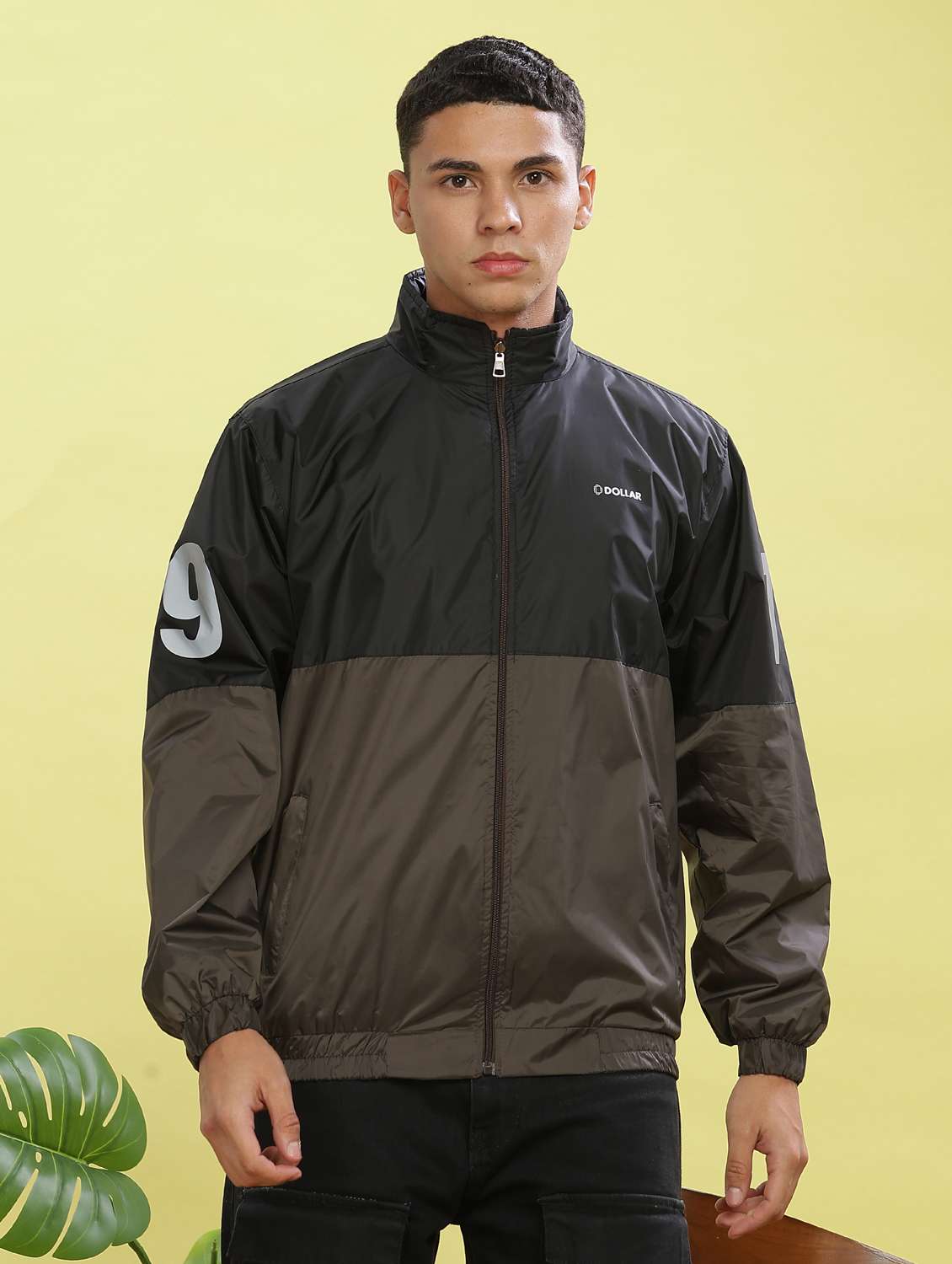 men color block long sleeve bomber jacket - 22218454 -  Zoom Image - 0