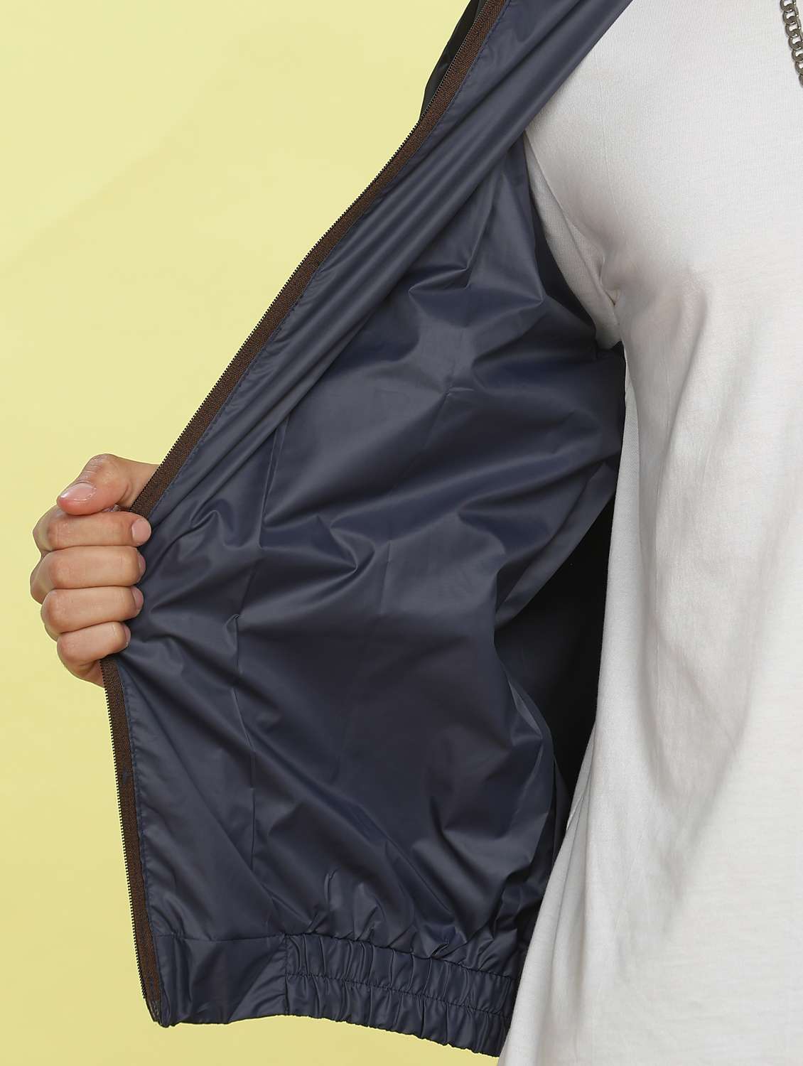 men color block long sleeve bomber jacket - 22218454 -  Standard Image - 5