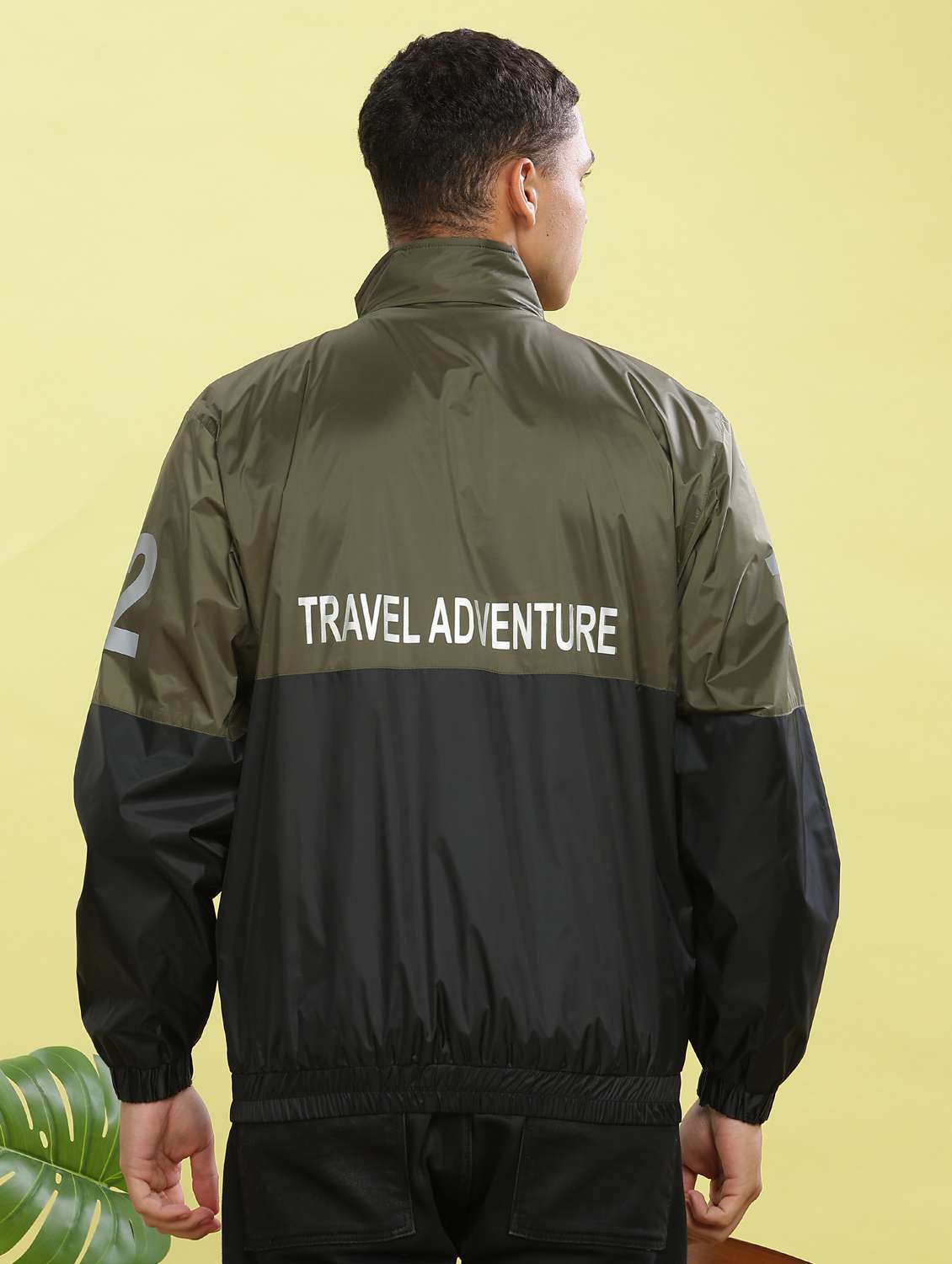 men color block long sleeve bomber jacket - 22218455 -  Standard Image - 3