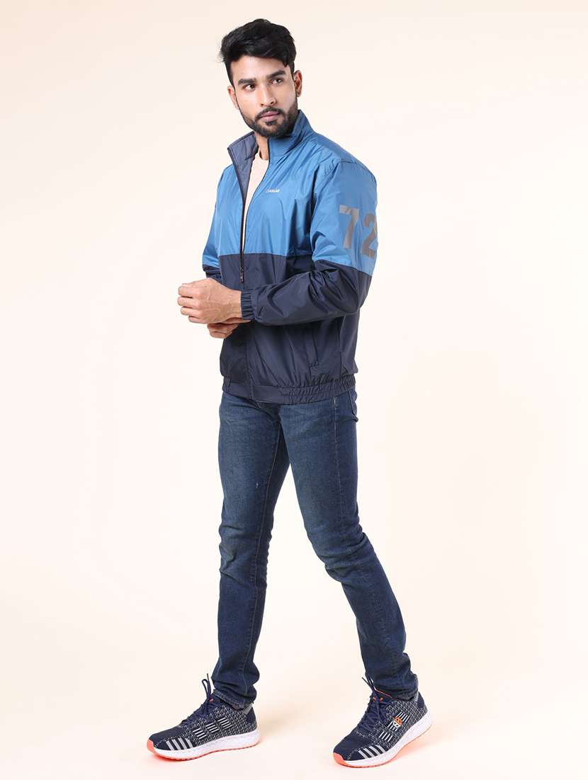 men color block long sleeve bomber jacket - 22218456 -  Standard Image - 3